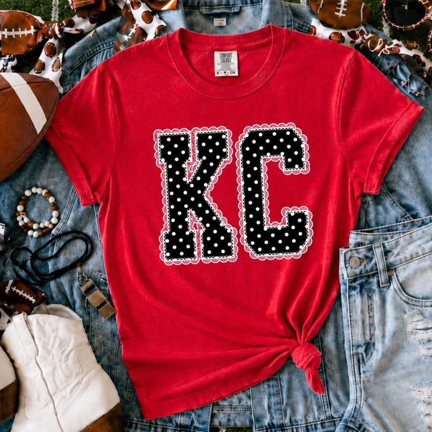 Polka Dot - Lace Trim - KC