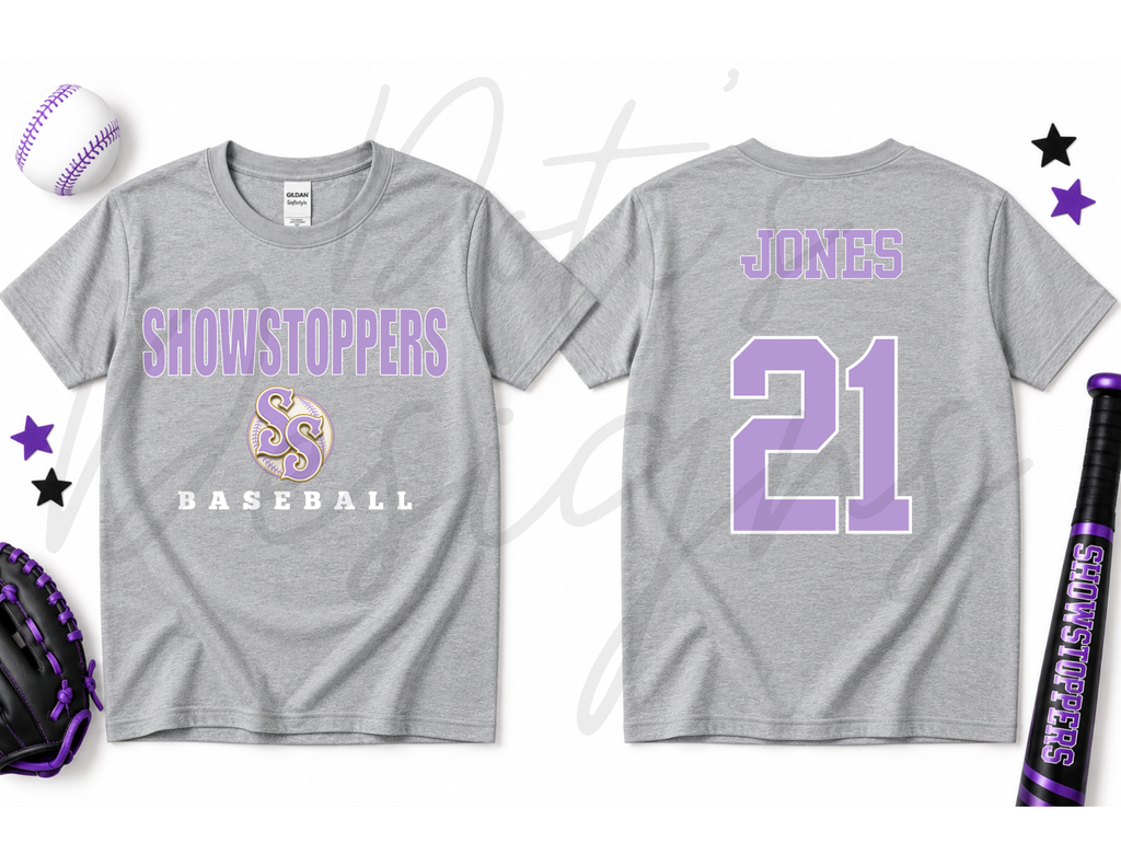 Showstoppers Baseball on Grey - CUSTOM