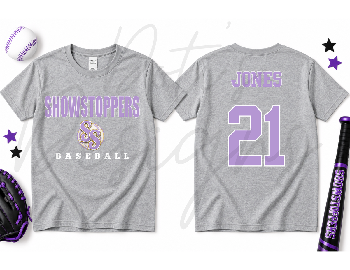 Showstoppers Baseball on Grey - CUSTOM