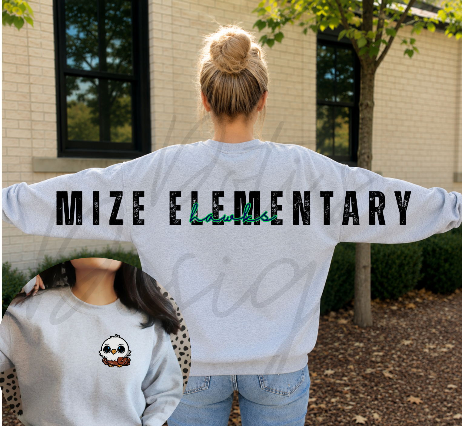 Mize Elementary Varsity Sweatshirt - Back/Pocket Design