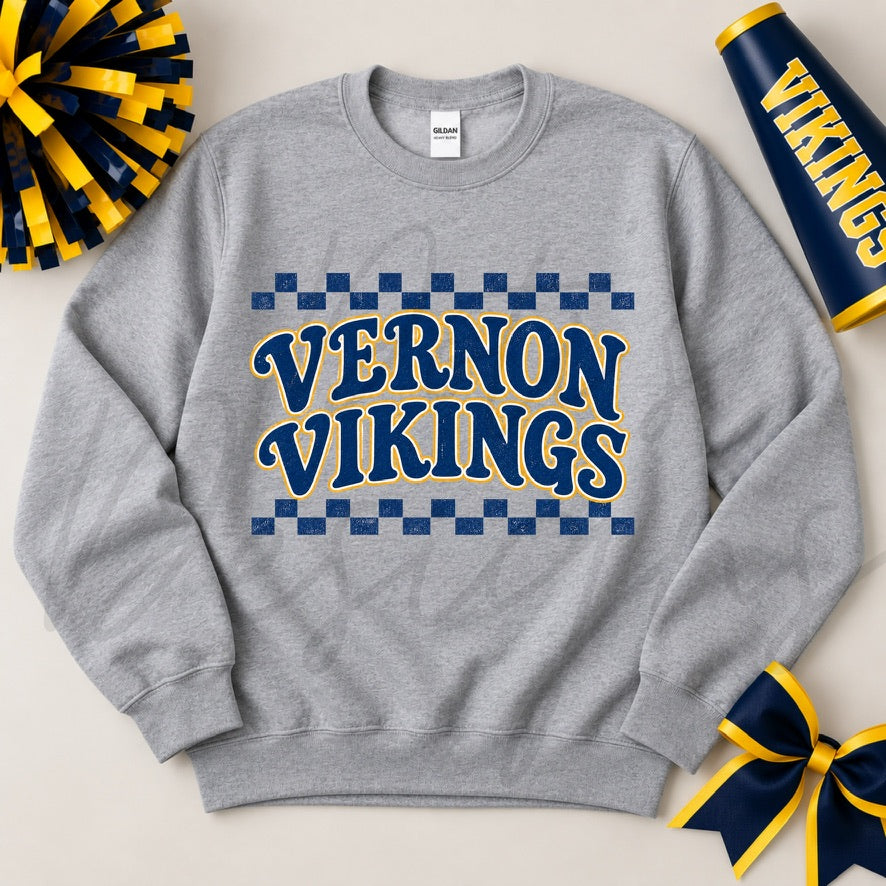 Retro Check Vernon Vikings - Grey