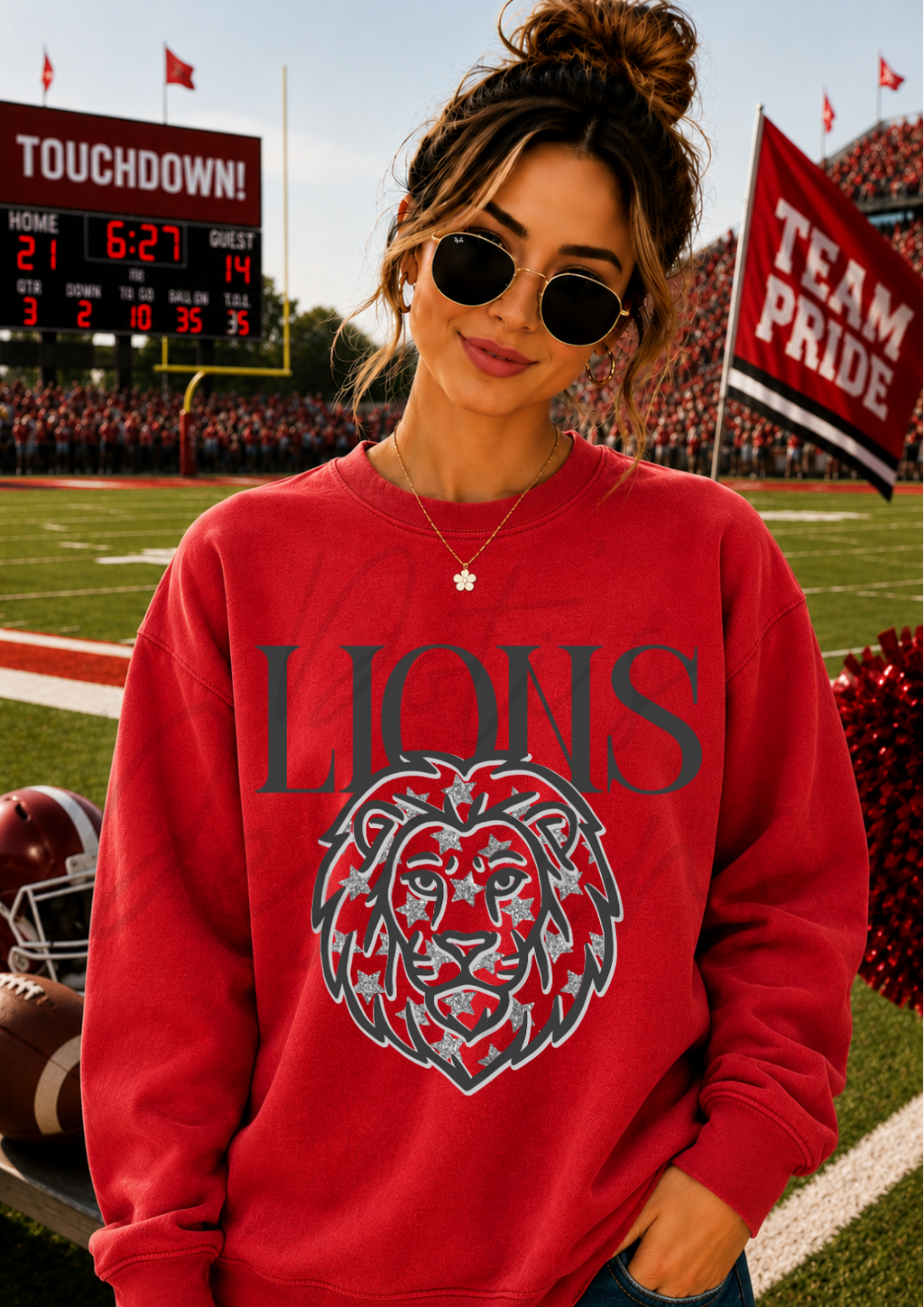 Lions Glitter Star