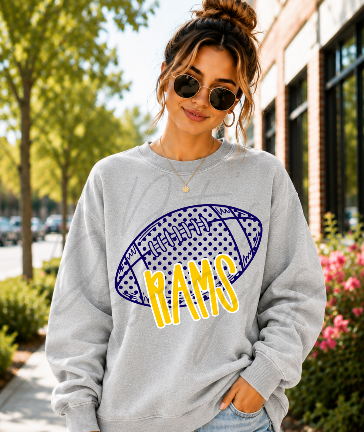 Rams Polka Dot Football