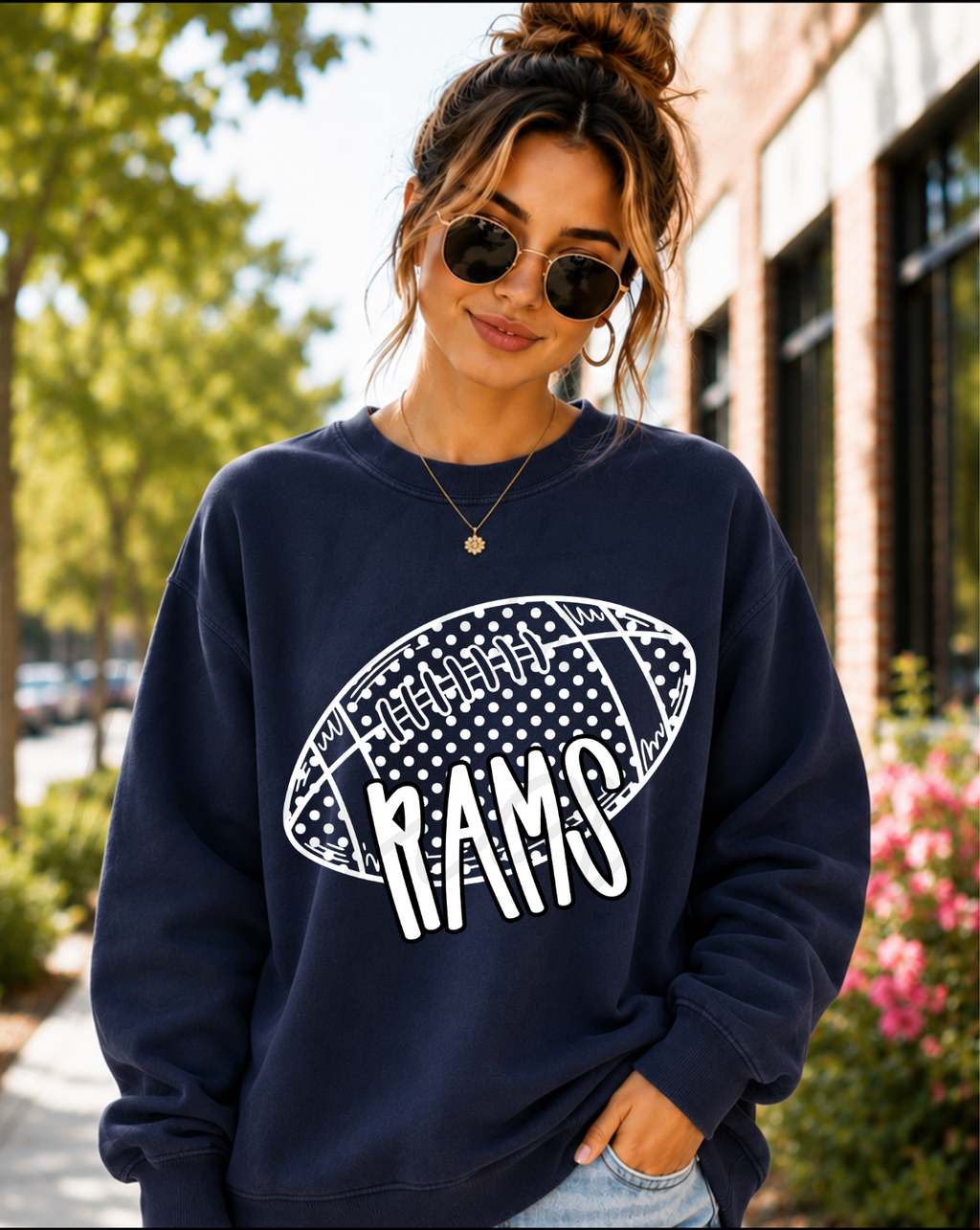 Rams Polka Dot Football