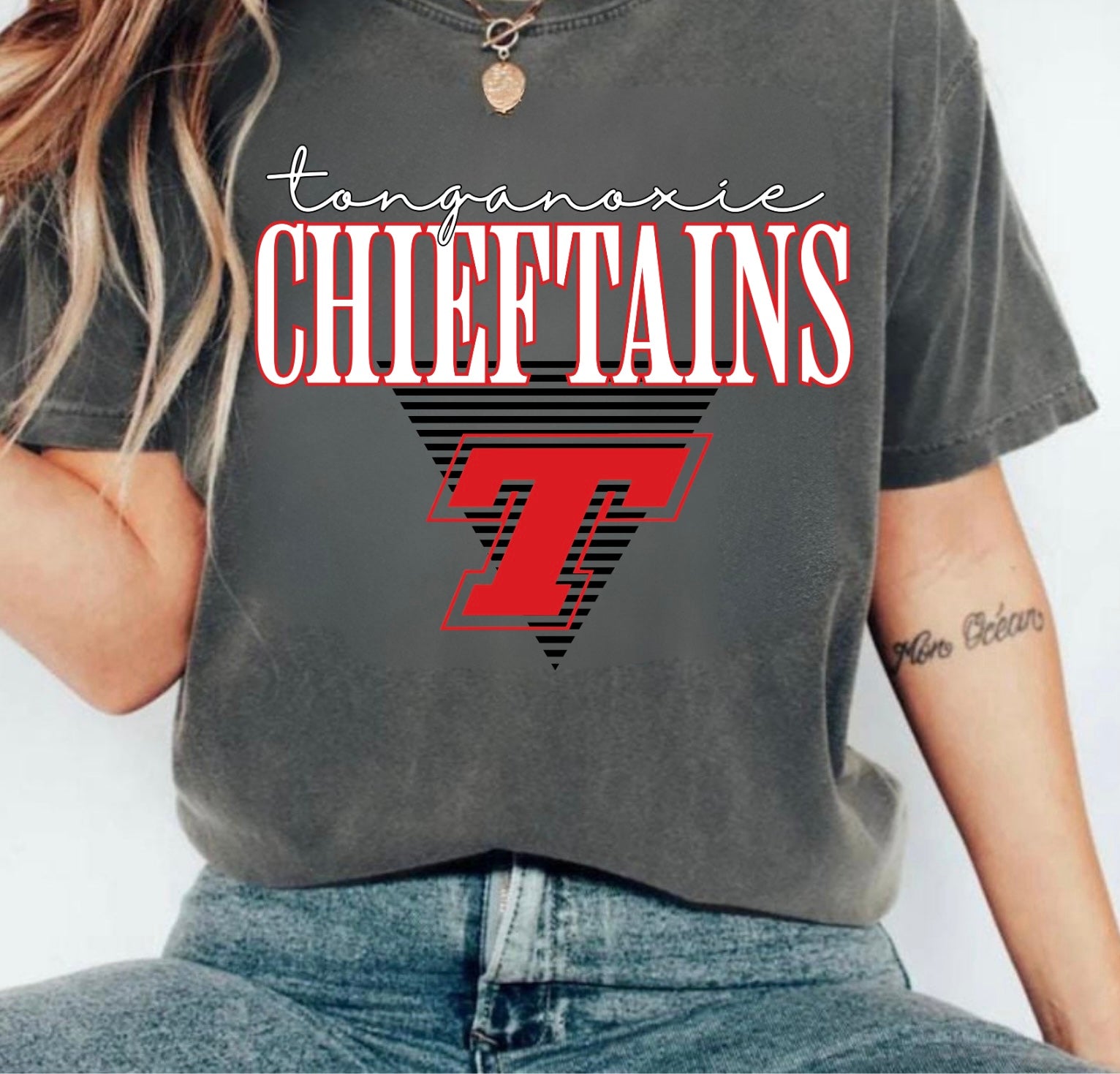 Tonganoxie Chieftains Retro Geometric