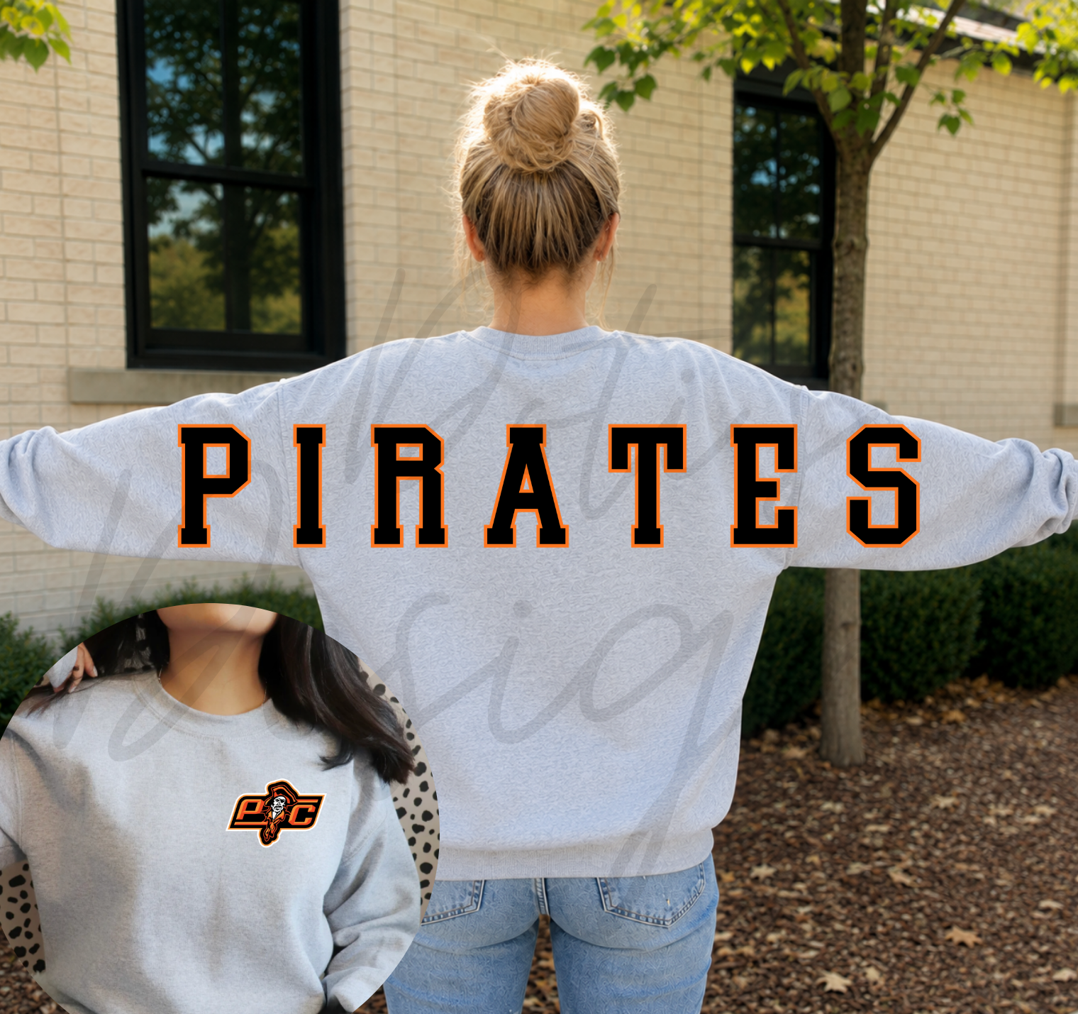 Pirates Varsity Sweatshirt - Back/Pocket Design
