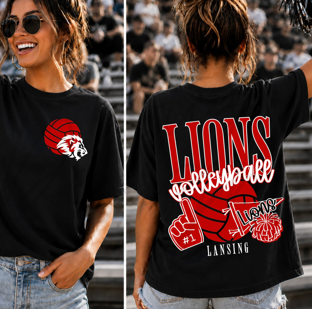 Lions Volleyball Varsity with Pocket Design