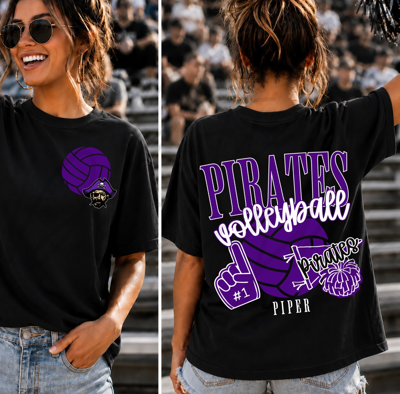 Piper Pirates Volleyball Varsity with Pocket Design