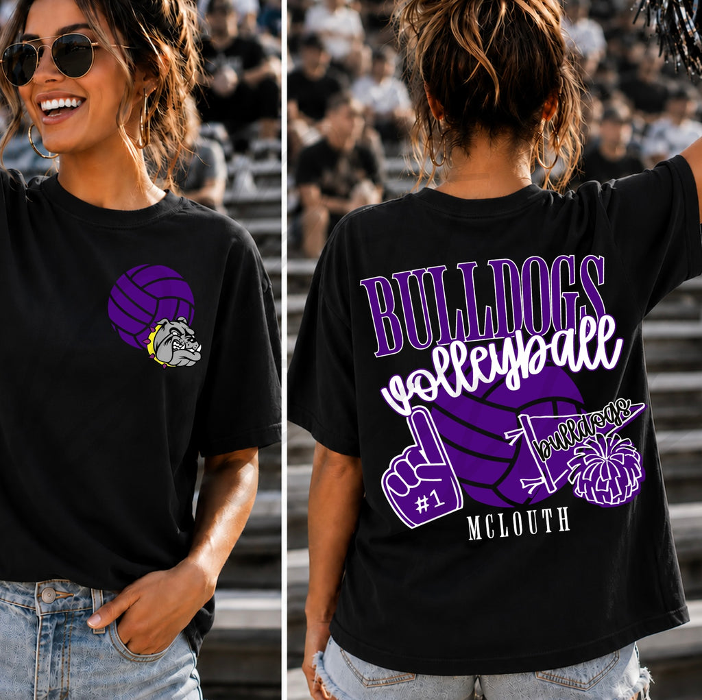 Bulldogs Volleyball Varsity with Pocket Design