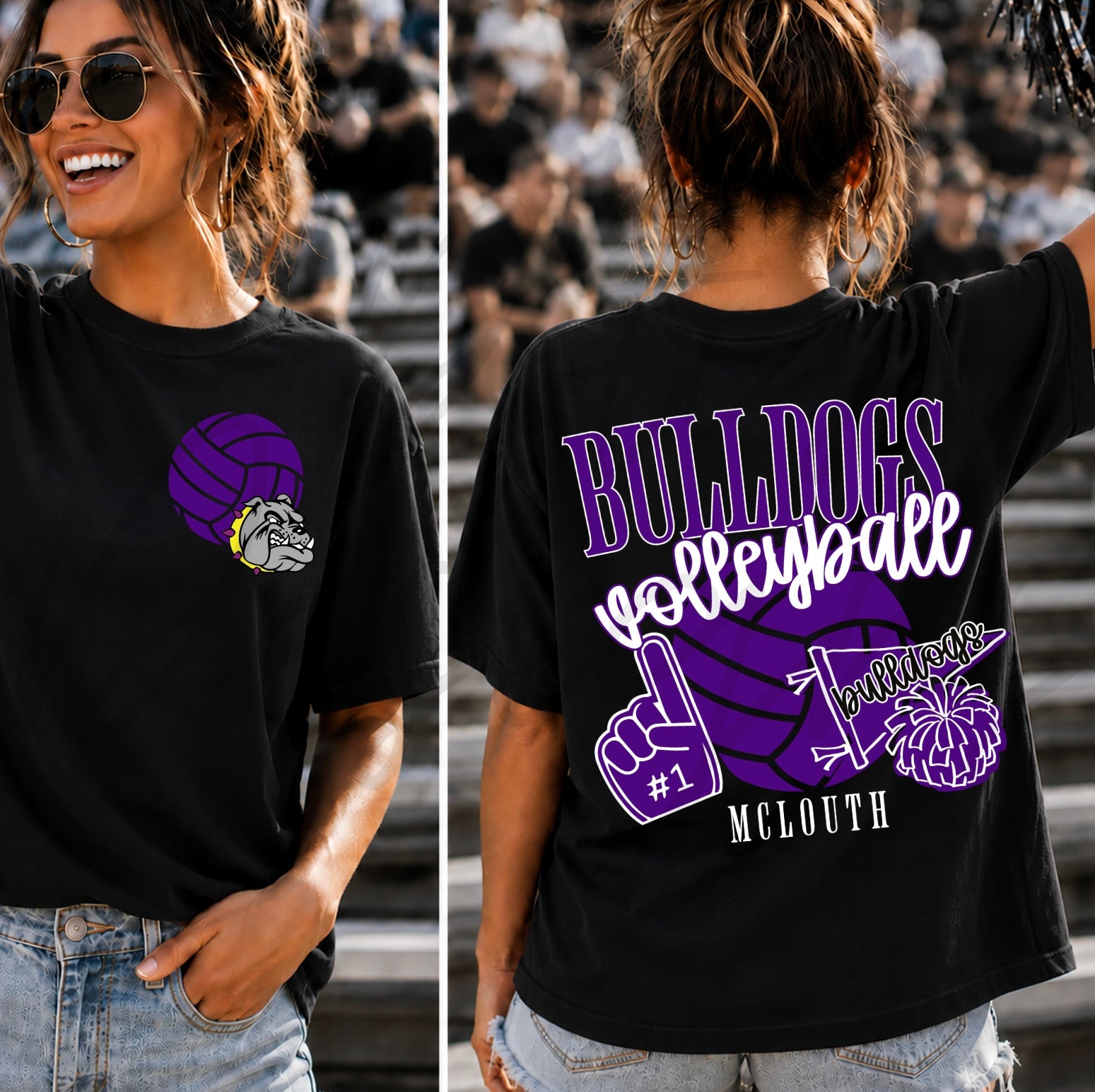 Bulldogs Volleyball Varsity with Pocket Design
