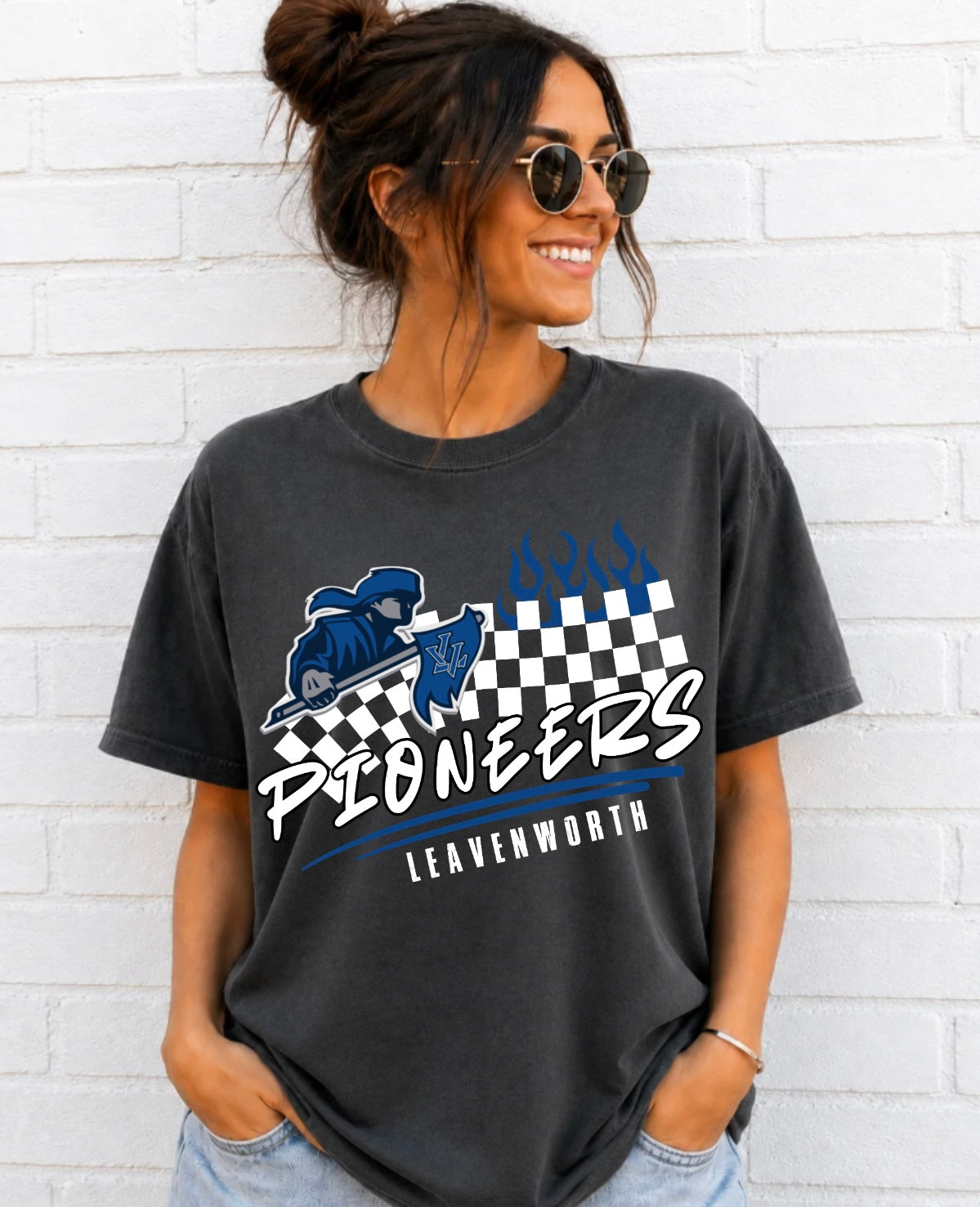 Leavenworth Pioneers Checkered T-Shirt