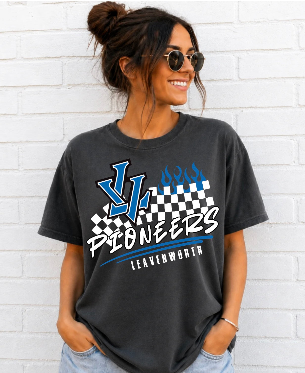 Leavenworth Pioneers Checkered T-Shirt