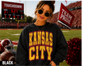 Kansas City Varsity Letters RED/GOLD