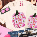 Pink Floral Pumpkin