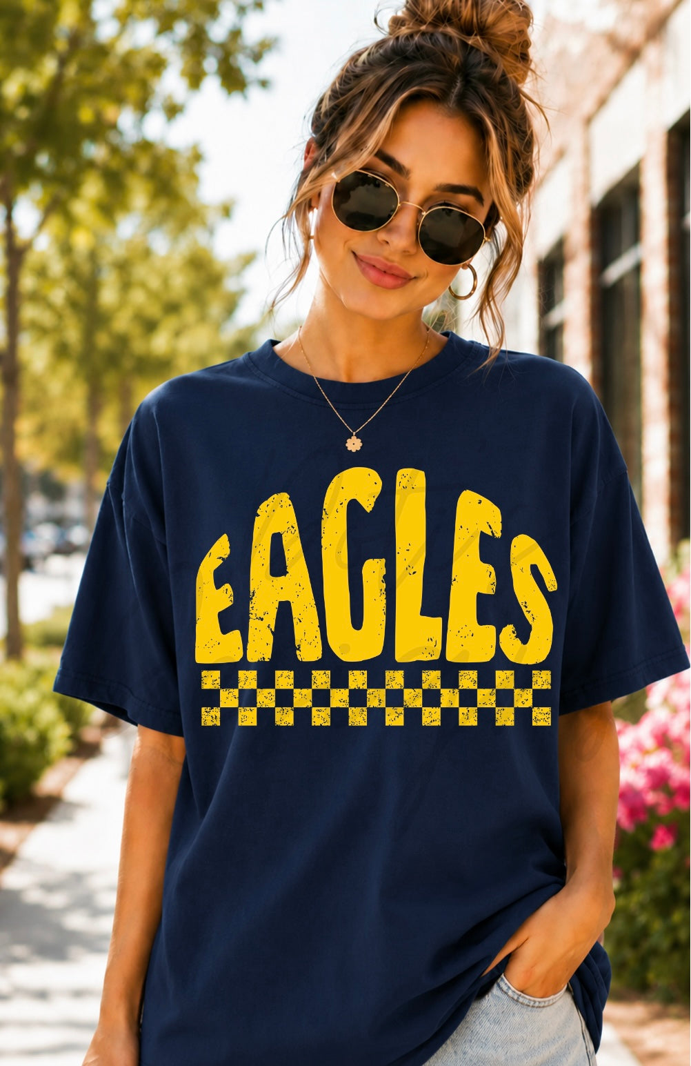Eagles Checkered Mascot