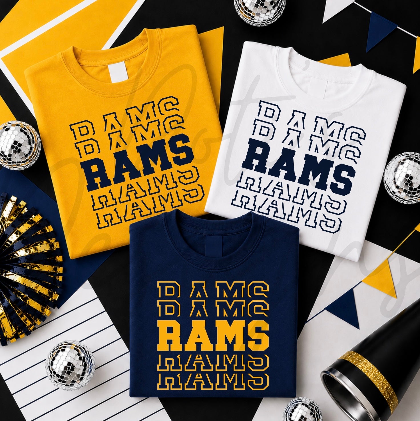 Rams Stacked Reflection