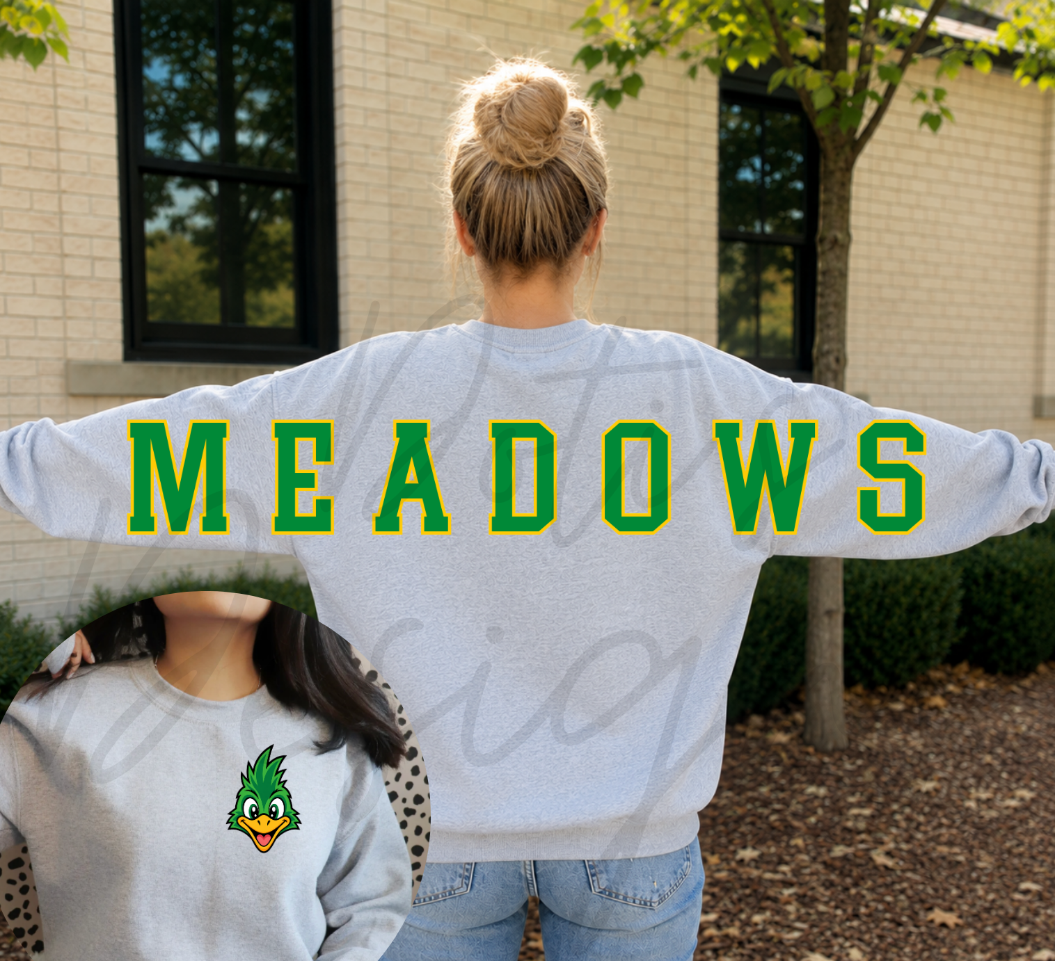 Meadows Varsity Sweatshirt - Back/Pocket Design