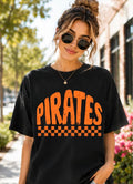 Orange Pirates Checkered Mascot