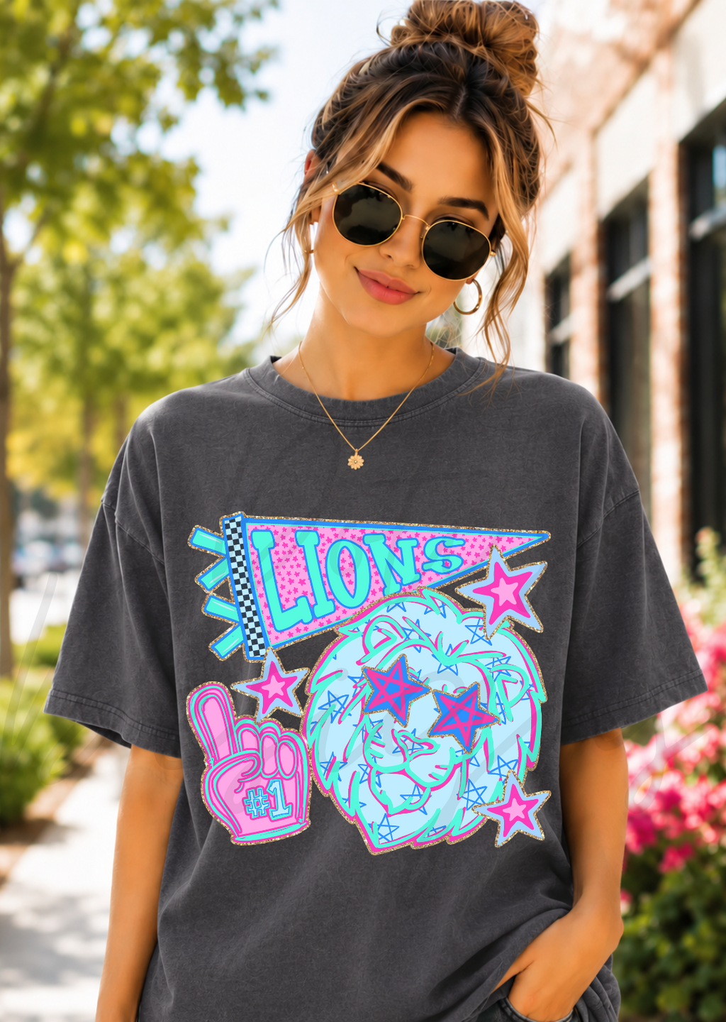Lions Glitter Doodle Pennant