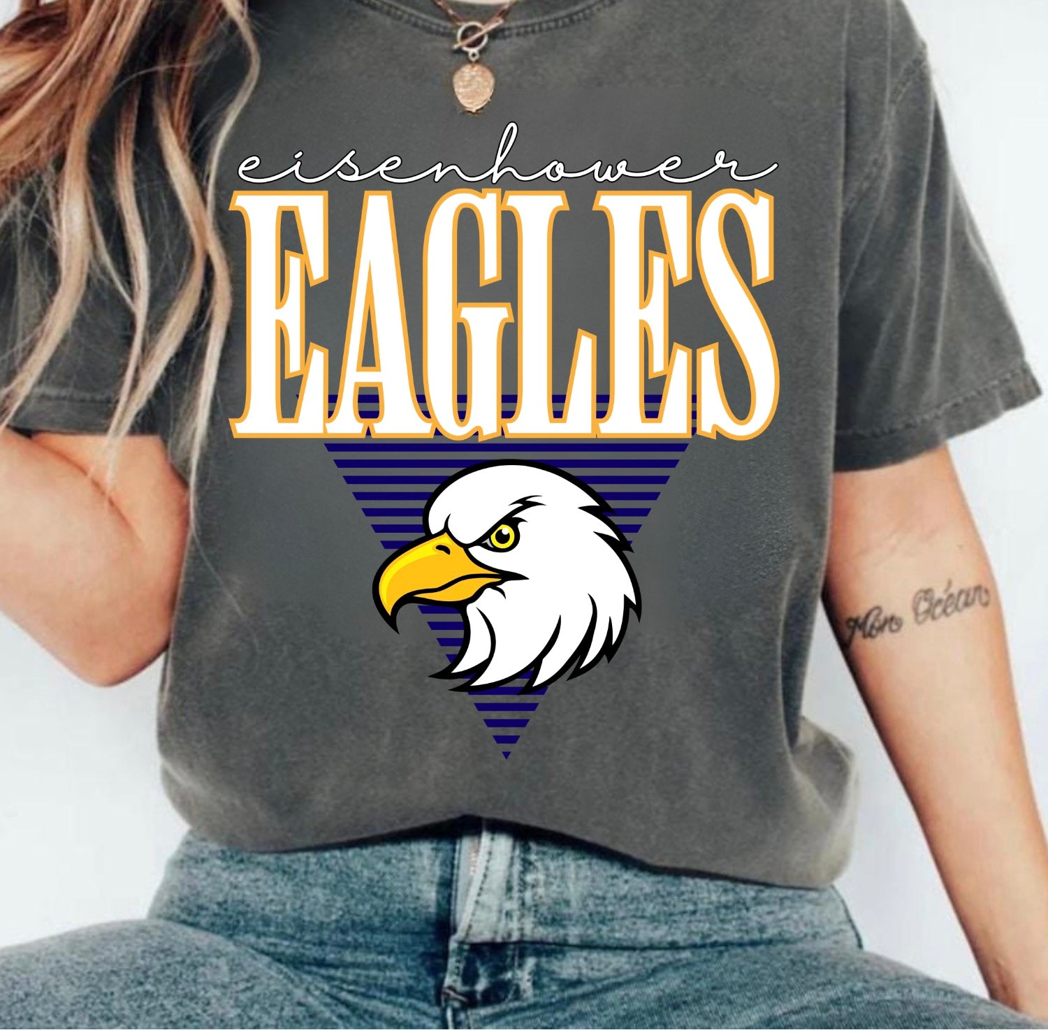 Eisenhower Eagles Retro Geometric