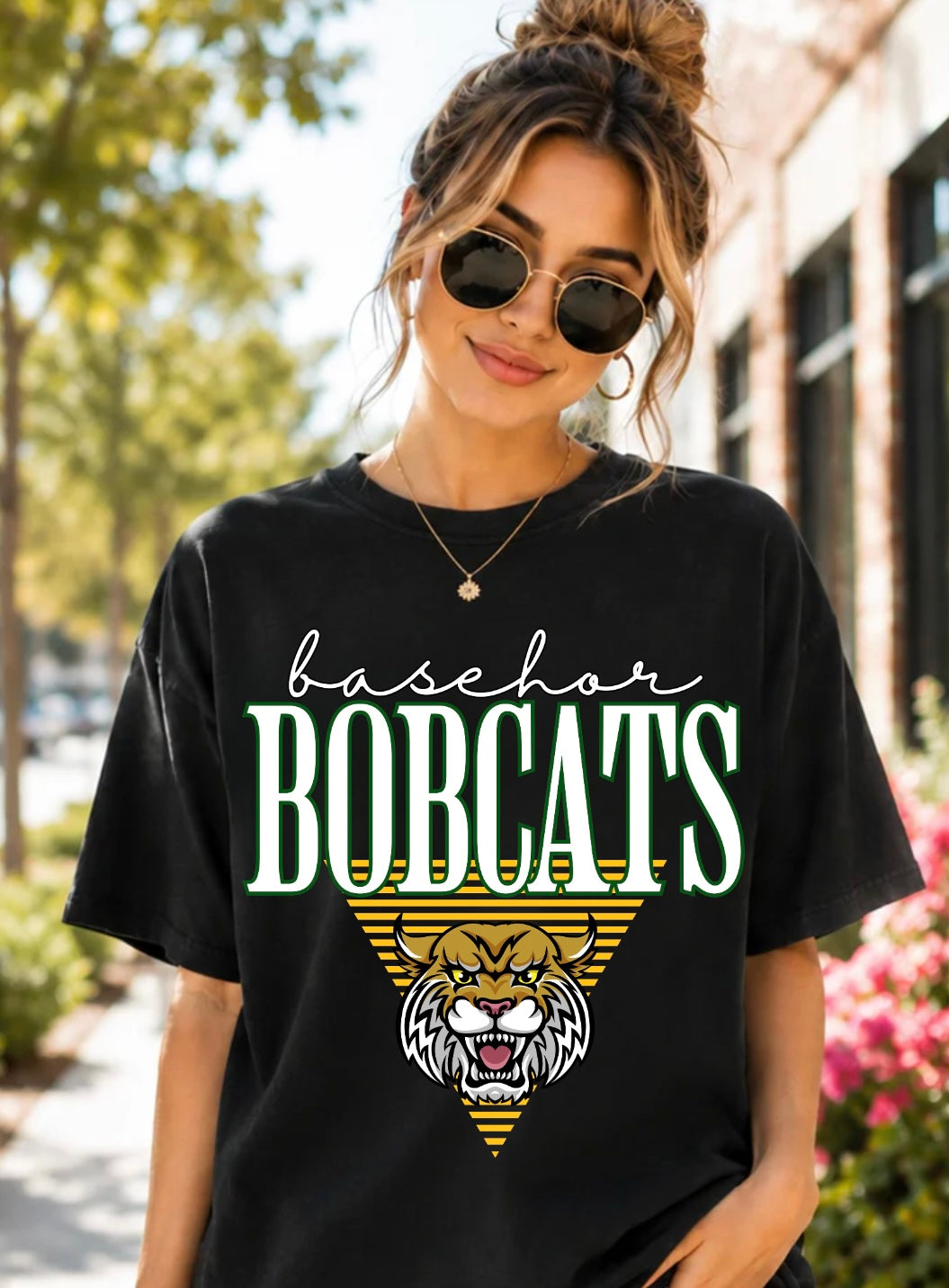 Basehor Bobcats Retro Geometric