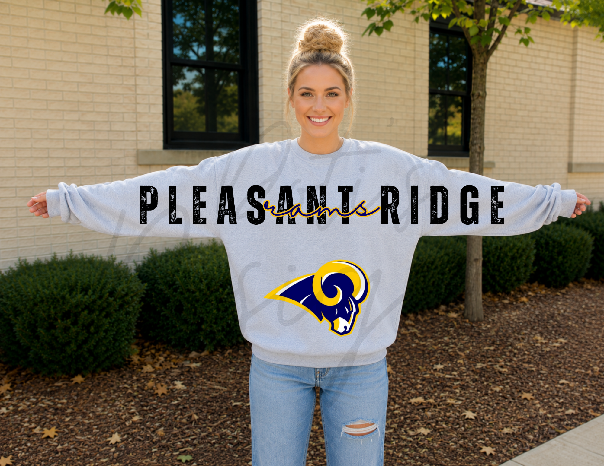 PR Rams Varsity Sweatshirt - Front Design