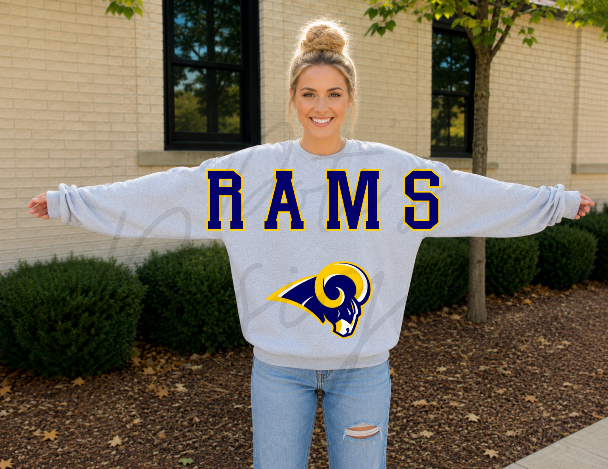 Rams Varsity Sweatshirt - Front Design