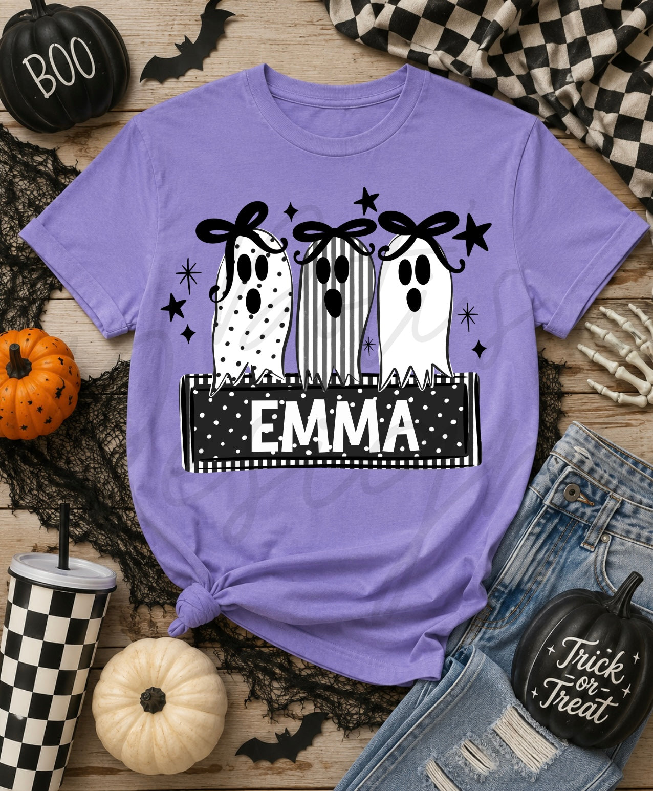 CUSTOM Black and White Ghosts