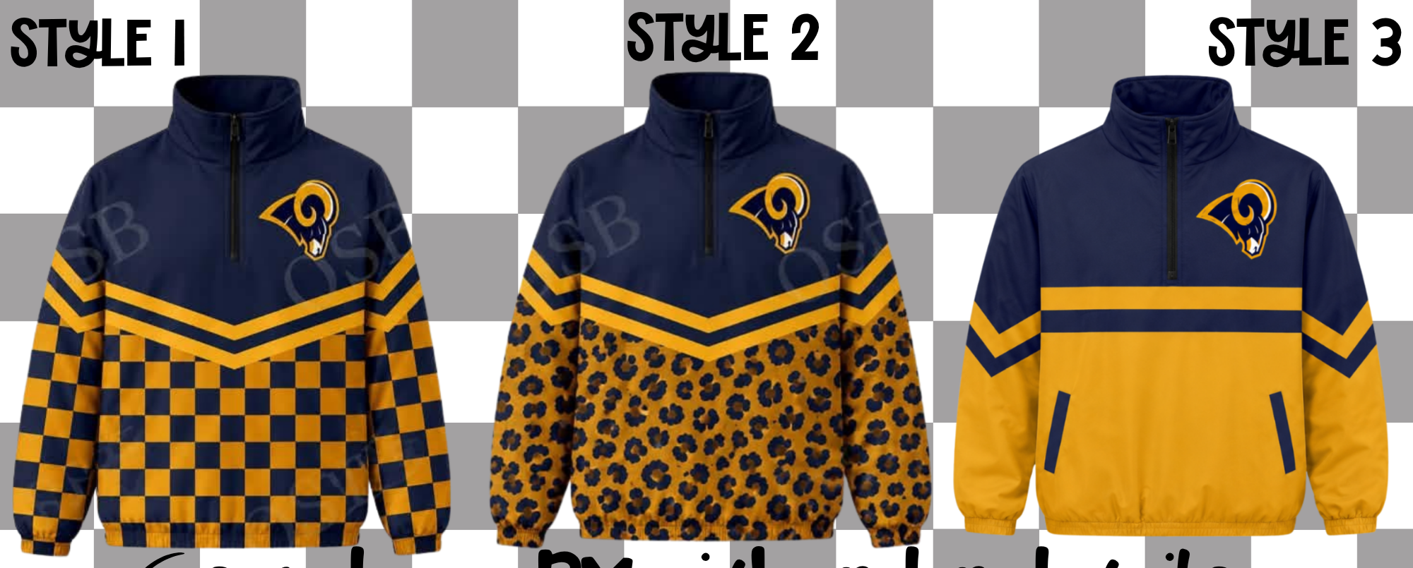 Pleasant Ridge Rams Quarter Zip Windbreaker PRE-ORDER