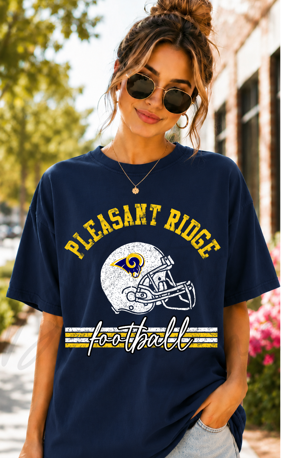 Distressed Pleasant Ridge Football