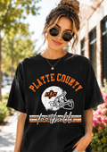 Distressed Platte County Football