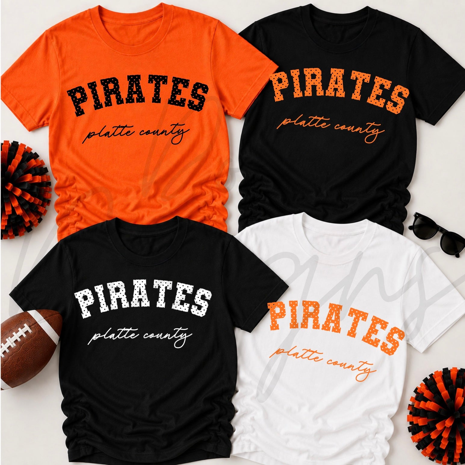 Platte County Pirates Polka Dots