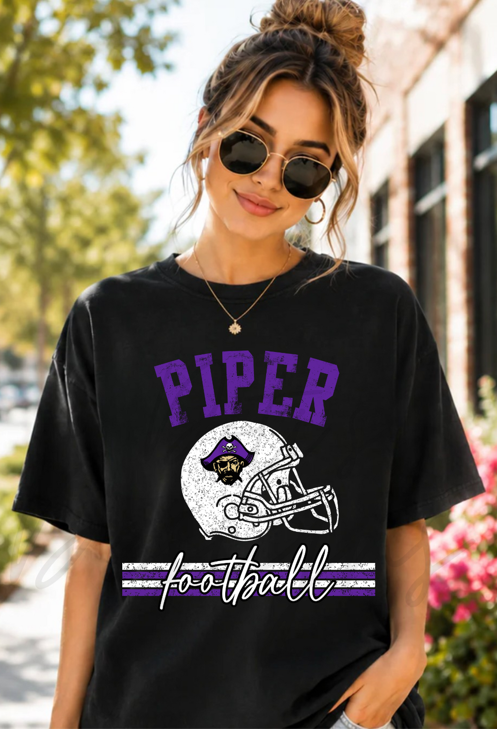 Distressed Piper Football