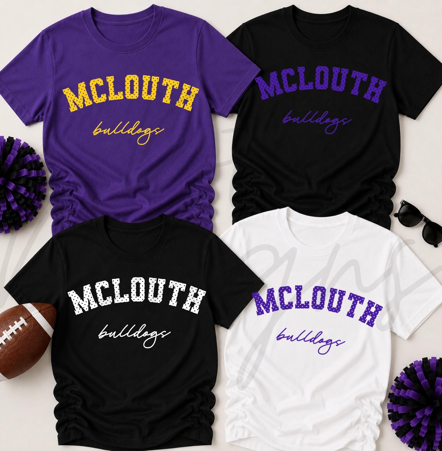 McLouth Bulldogs Polka Dots