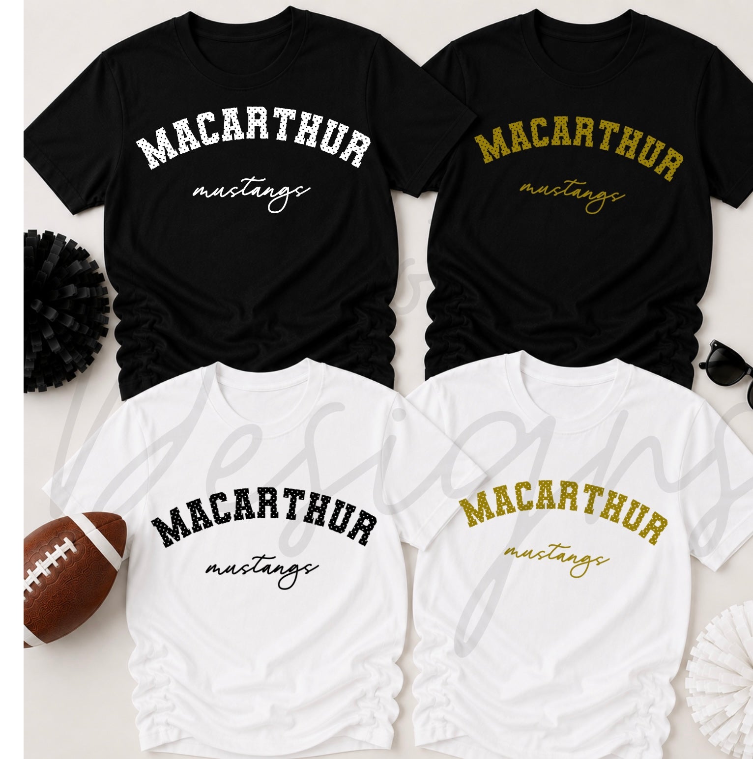 MacArthur Mustangs Polka Dots