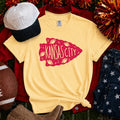 Kansas City Arrowhead on Yellow