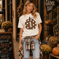 Polka Dot Football Pumpkin
