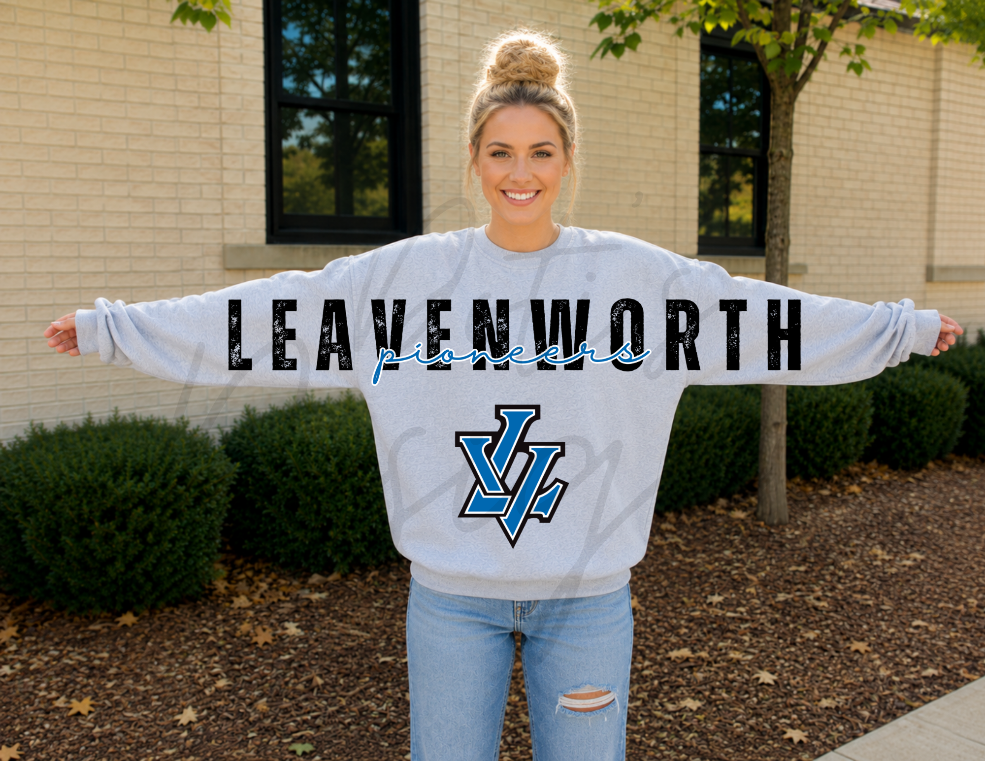 Leavenworth Pioneers Varsity Sweatshirt - Front Design