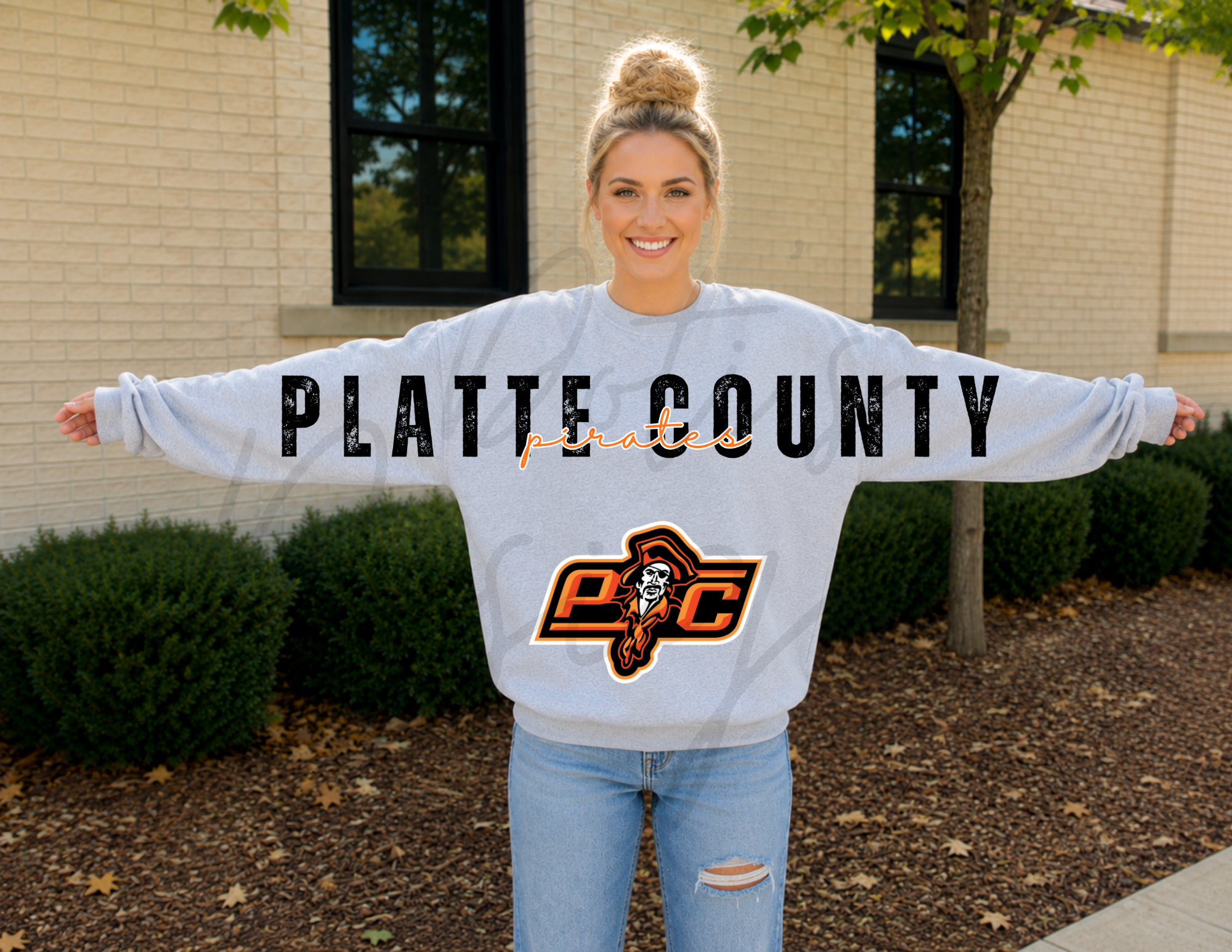 PC Pirates Varsity Sweatshirt - Front Design