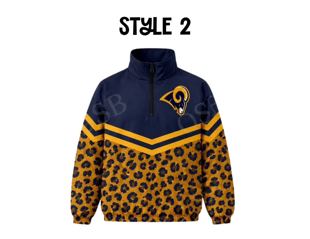 Pleasant Ridge Rams Quarter Zip Windbreaker PRE-ORDER