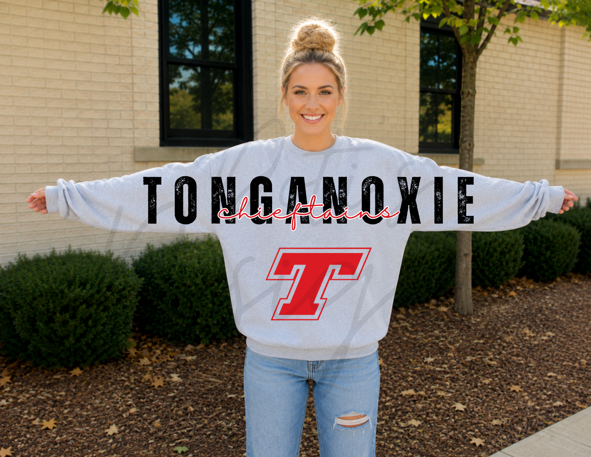 Tonganoxie Chieftains Varsity Sweatshirt - Front Design