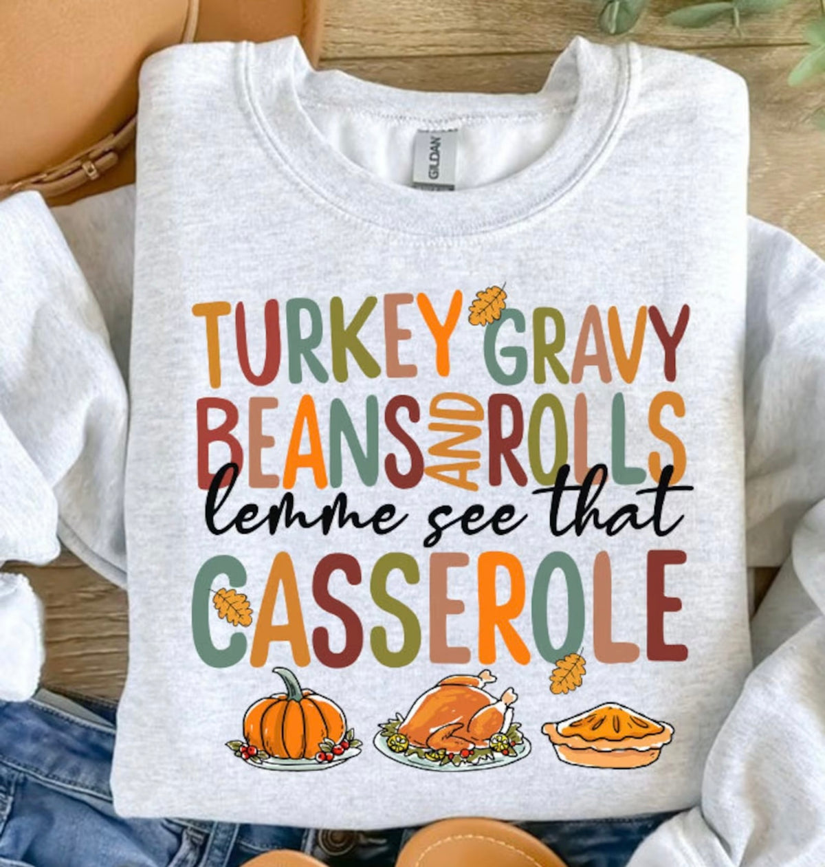 Turkey Gravy Beans and Rolls