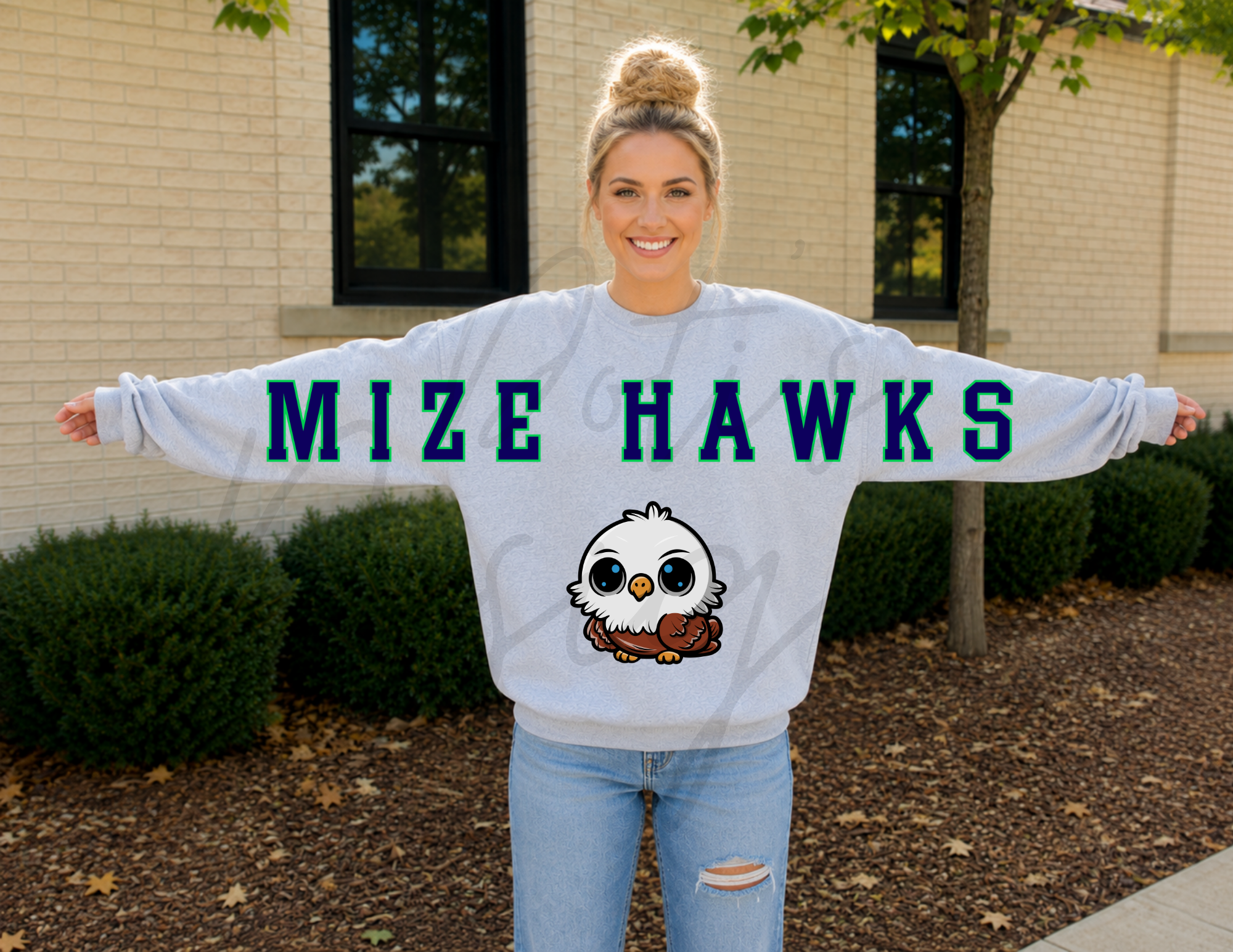 Mize Hawks Varsity Sweatshirt - Front Design