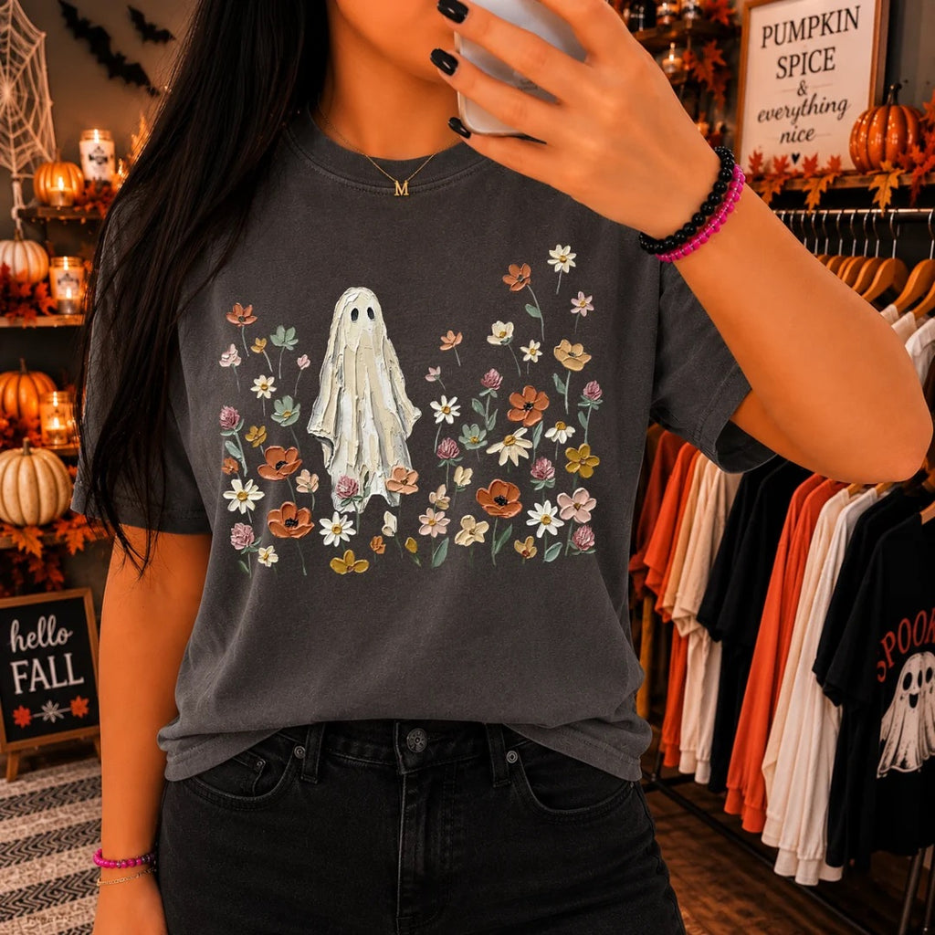 Faux Painted Floral Field Ghost