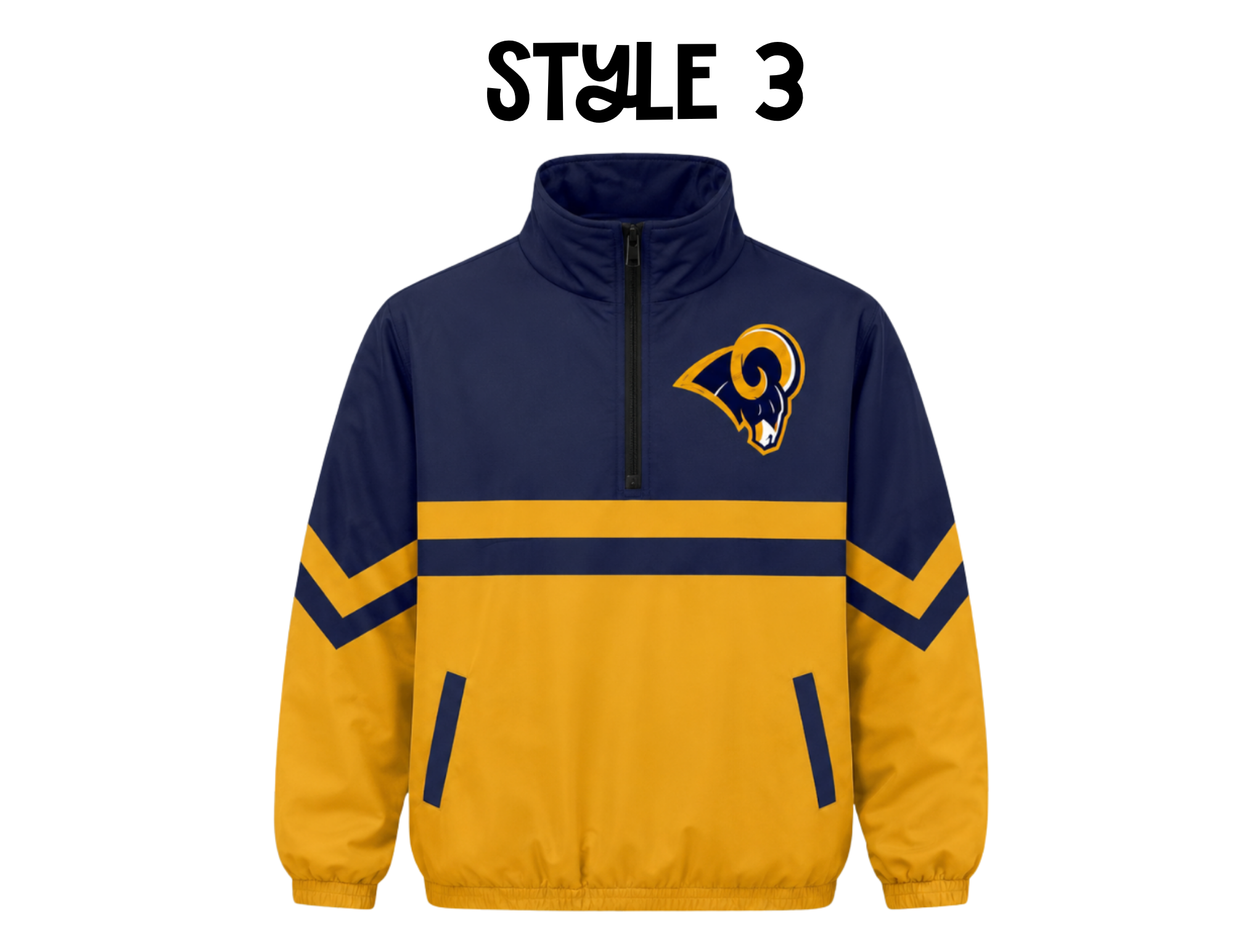 Pleasant Ridge Rams Quarter Zip Windbreaker PRE-ORDER