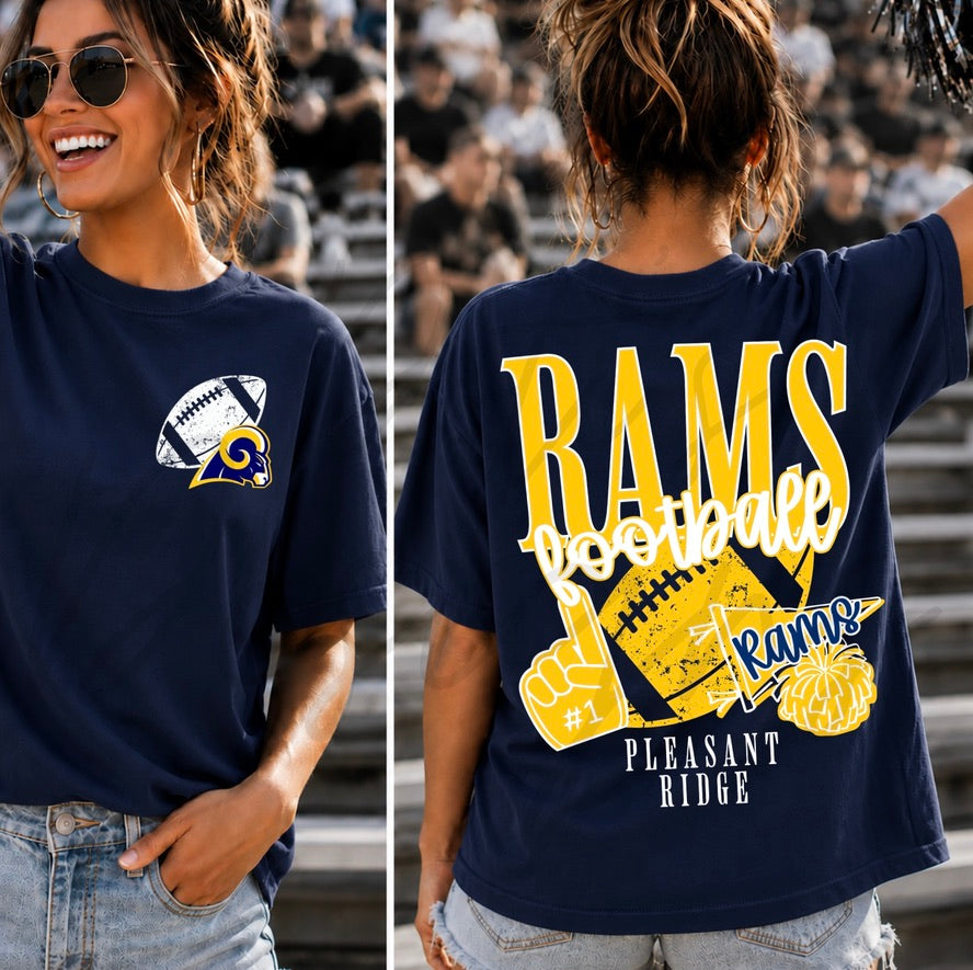 PR Rams Football Varsity with Pocket Design