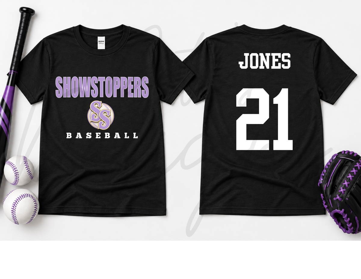 Showstoppers Baseball on Black - CUSTOM