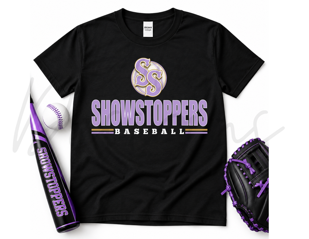 Showstoppers Baseball Lined on Black