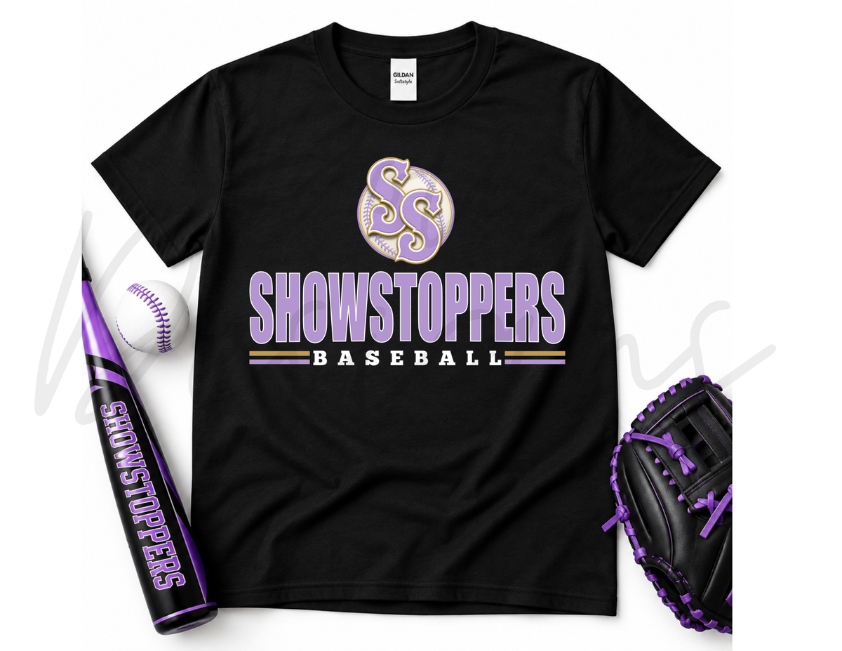 Showstoppers Baseball Lined on Black