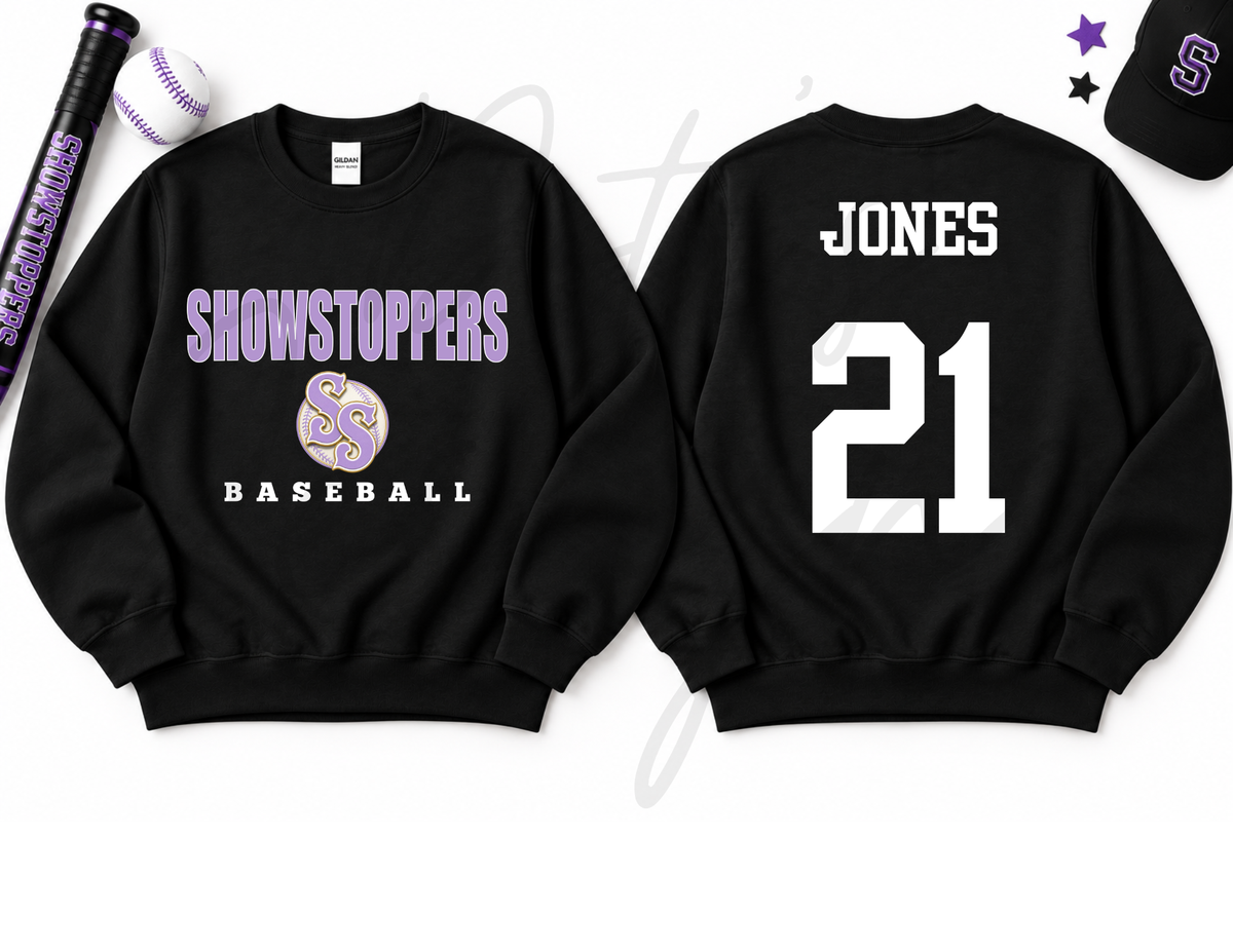 Showstoppers Baseball on Black - CUSTOM